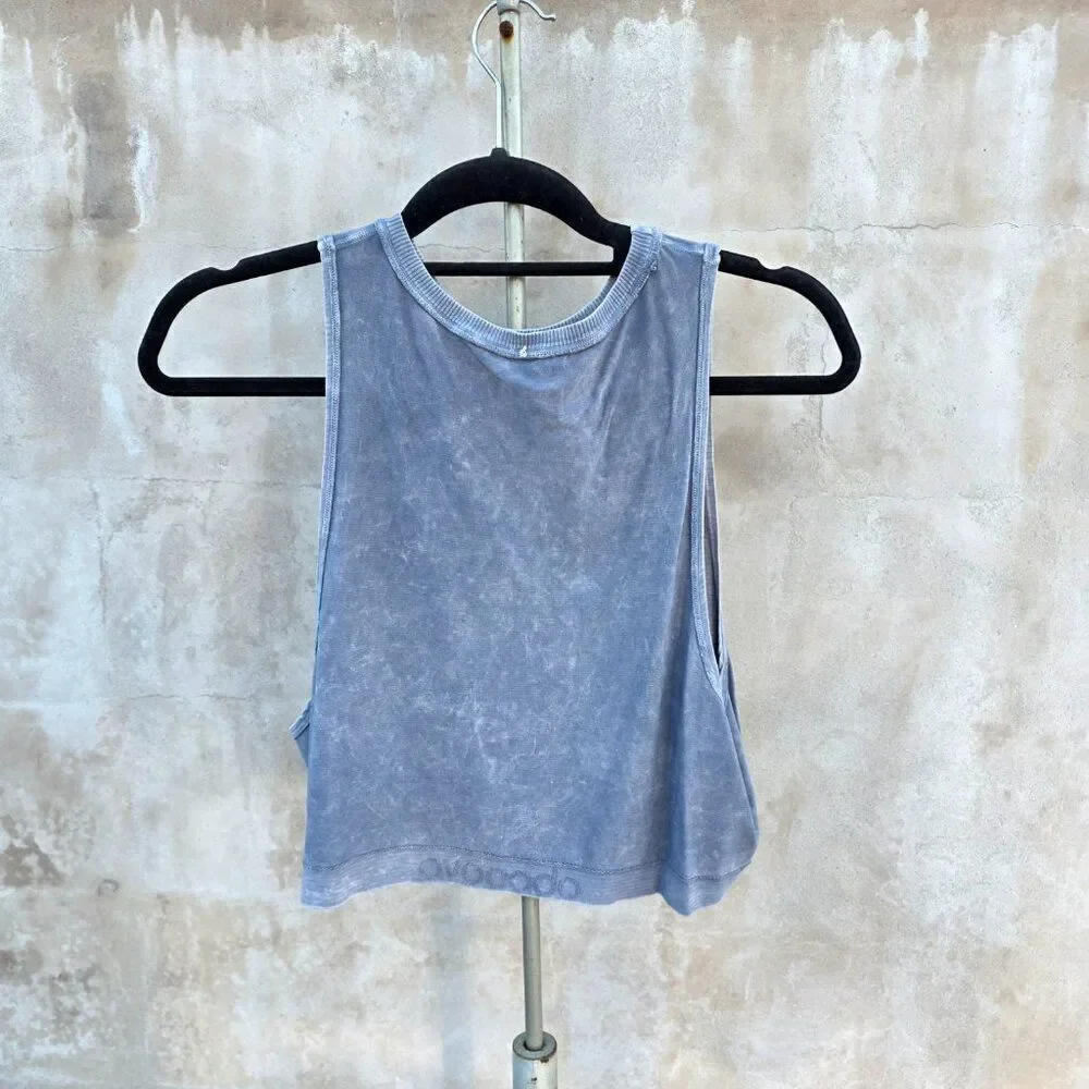 Avocado gray cropped tank yoga As You Are